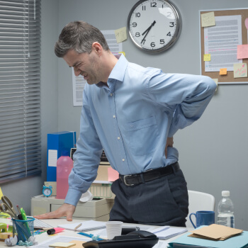 Poor posture while sitting is a common cause of workplace injury