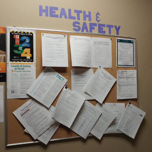 Example of a Health and Safety Bulletin Board