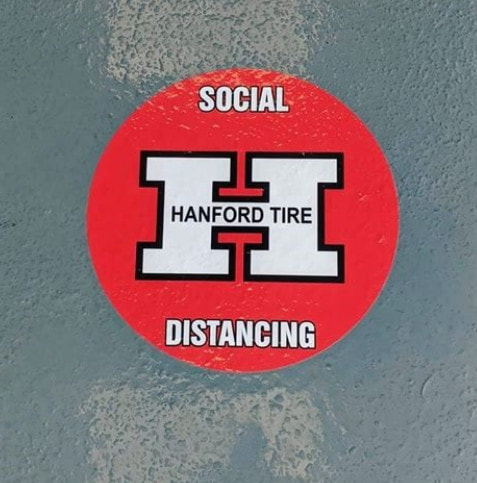 Custom social distance stickers with logo